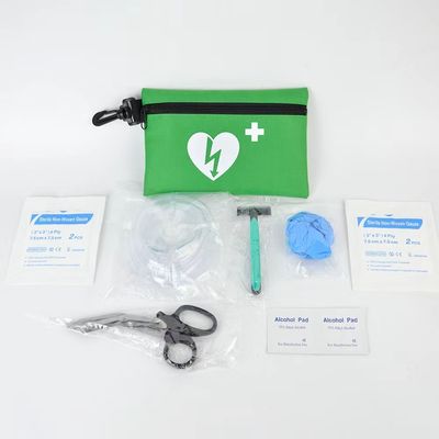 Rescue Kit Mini CPR First Aid Kit Tas nilon dengan gantungan kunci CPR hidup dengan cincin kunci