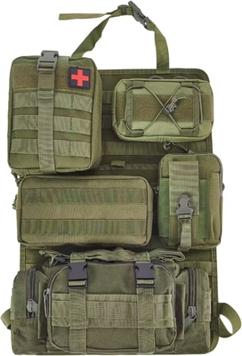Tactical Truck Organizer 0.17KG Green Oxford Cloth Molle Bag