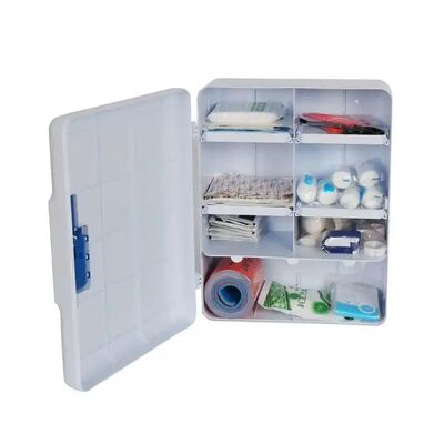 Plastik First Aid Kit Box Cabinet Besar Wall Mounted Storage Case Dengan Kunci